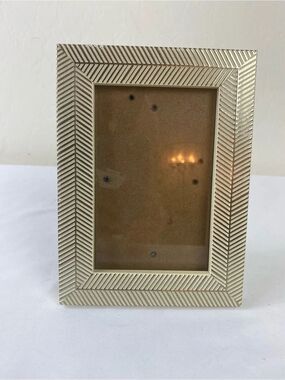 Gold Patterned Chevron Photo Frame - Unbranded